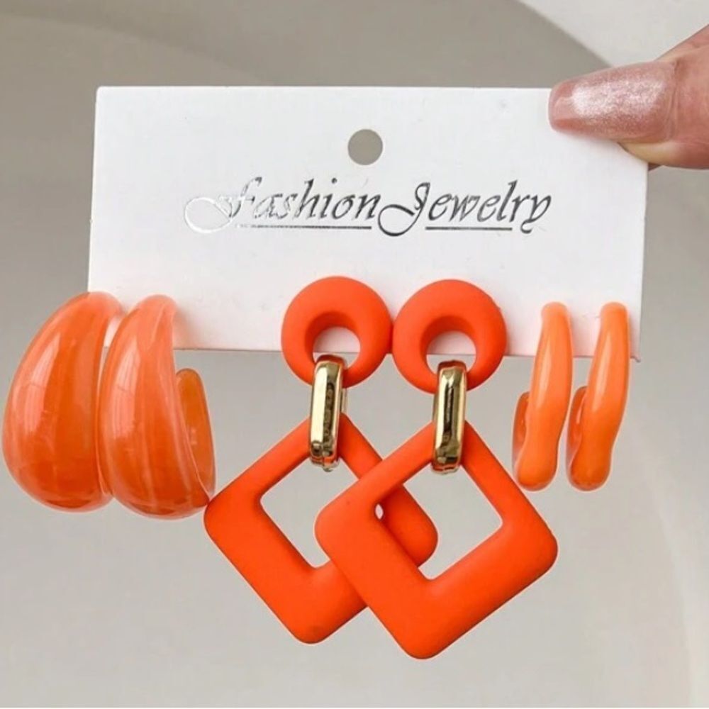 3for$20 1 Set Of 3 Pairs Of Classic Vintage Style Trendy Personality Earring